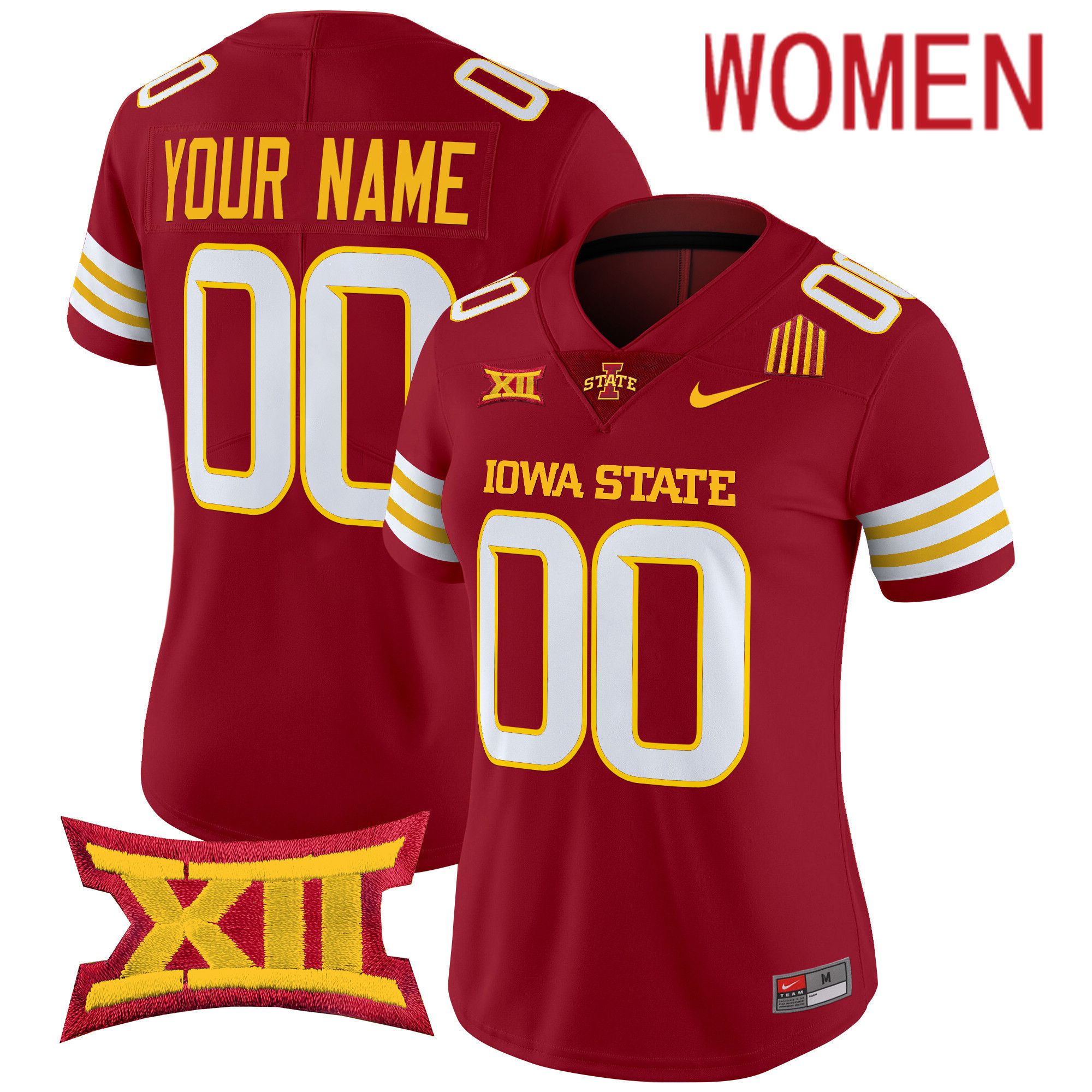 Women Iowa State Cyclones Red Nike 2024 Vapor Limited Custom NCAA Jersey